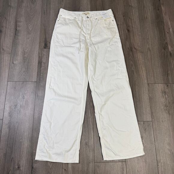 Madewell Low-Slung Baggy Jean WMNS SZ 28 White Vintage Airy Denim Edition NU020 - Picture 5 of 10